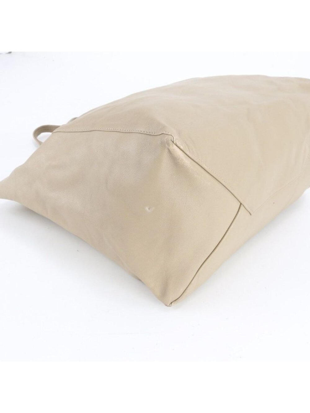 Celine Horizontal Cabas Leather Tote Shoulder Hand Beige - Picture 4 of 11